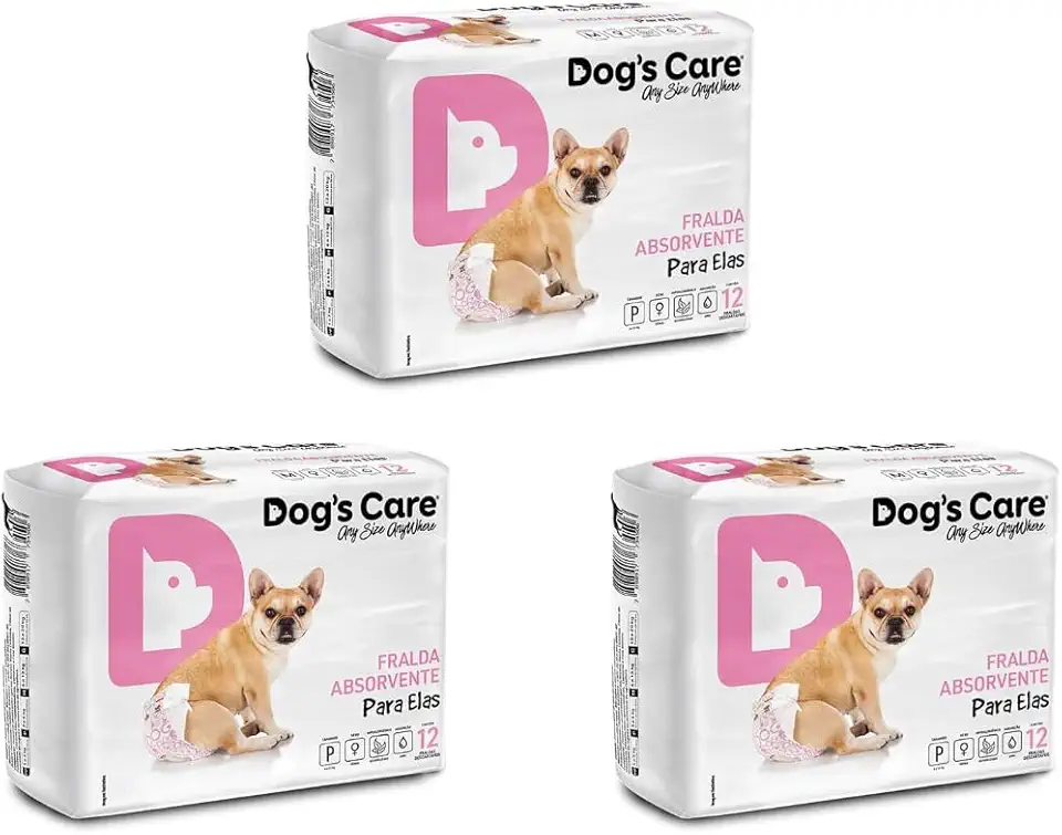 Kit Fralda Higiênica Descartável Para Cachorro Fêmea P 36 unidades