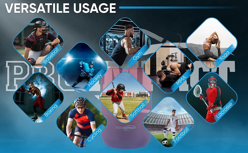 Miniatura 8 de Pro Impact Botella de agua exprimible con popote largo flexible y tapa rociadora, plástico LDPE sin BPA, hidratación para béisbol, hockey, gimnasio,