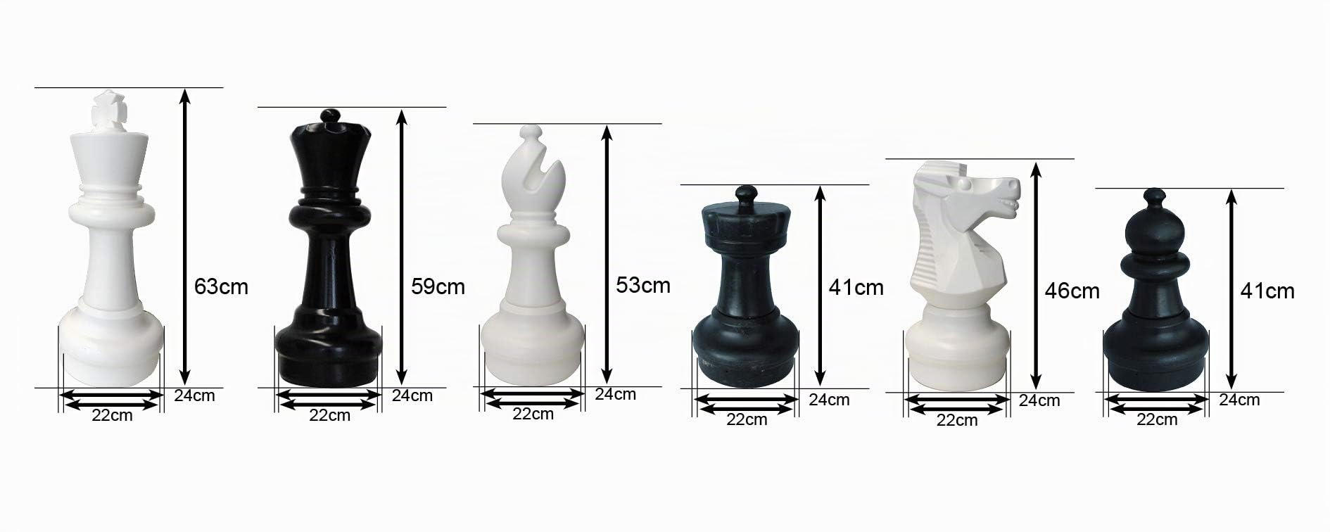 Piezas Ajedrez Gigante de Jardín MAXI Rey, 63cm (EuroChessInternational GmbH & Co. KG schach queen_E311)