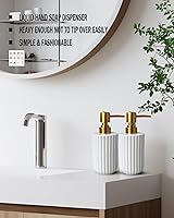 Vista 4 de Soap Dispenser for Bathroom,12 Oz Liquid Soap Dispenser for Kitchen,Ceramic Hand Soap Dispenser with Plastic Pump,Simple Style Soap Dispenser