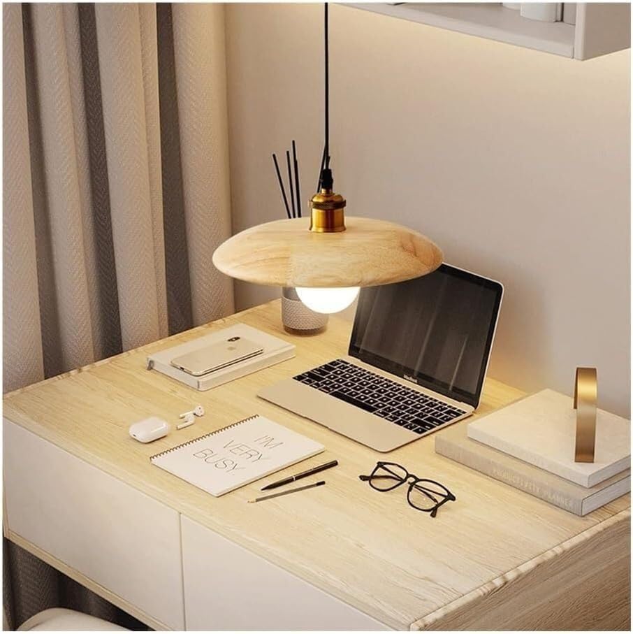 Suspension minimaliste en laiton E27 luminaire beige 28cm