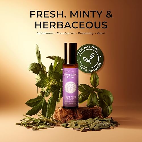 Miniatura 3 de Gya Labs Aceite esencial roll-on para aliviar el dolor de cabeza, comodidad relajante portátil para tu cabeza, mezcla con menta verde, romero y