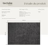 tectake® Fluffy Rug in Allergy-Friendly Short-Pile Fabric, Durable & Washable Rug with Non-Slip Underside, Soft, Versatile Carpet for Living Room, Bedroom, Kitchen & Hallway - 160 x 230 cm, Anthracite - 6