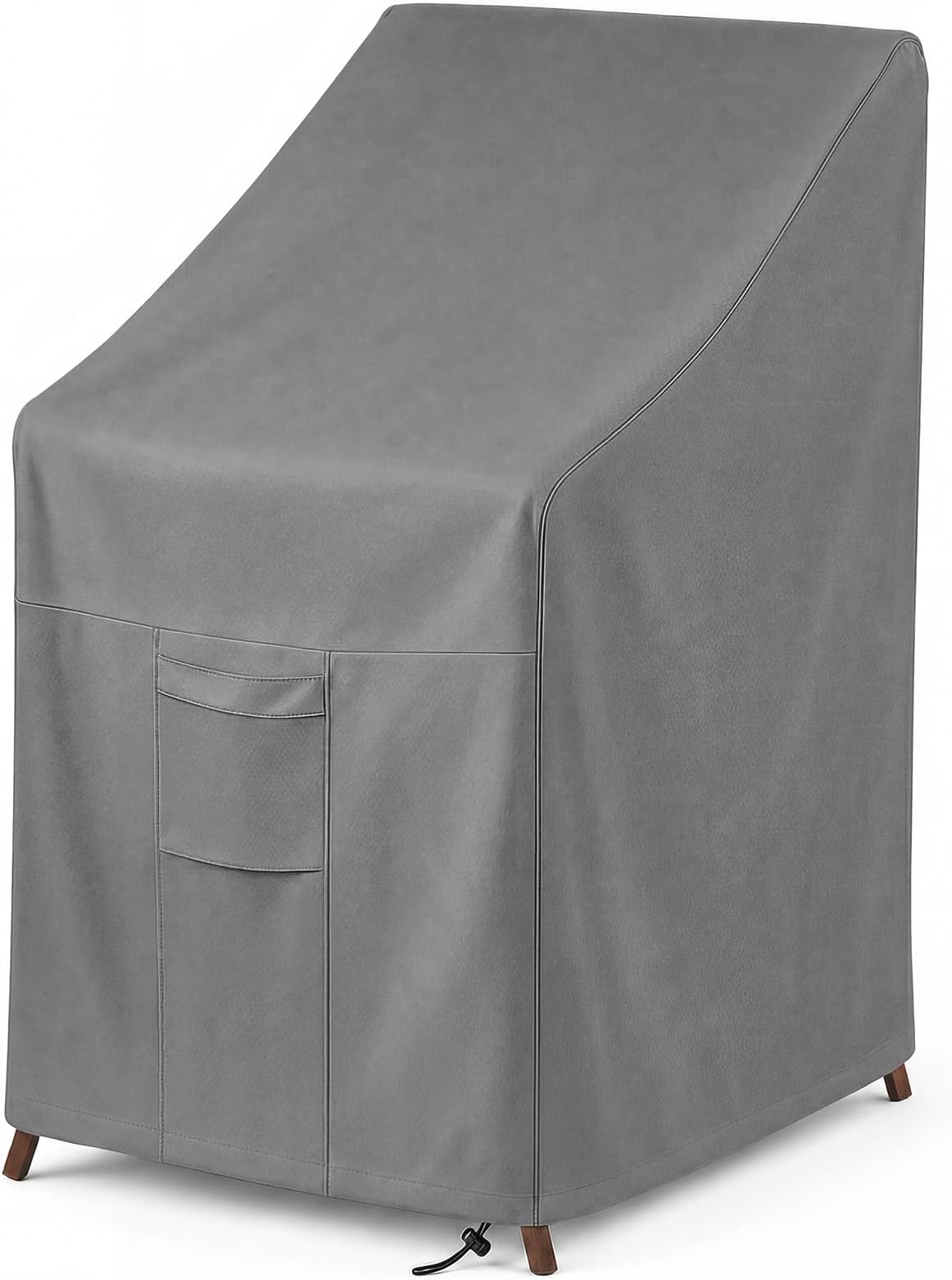 Vailge Stackable Patio Chair Cover,100% Waterproof Outdoor Chair Cover, Heavy Duty Lawn Patio Furniture Covers,Fits for 4-6 Stackable Dining Chairs,36"Lx28"Wx47"H,Grey