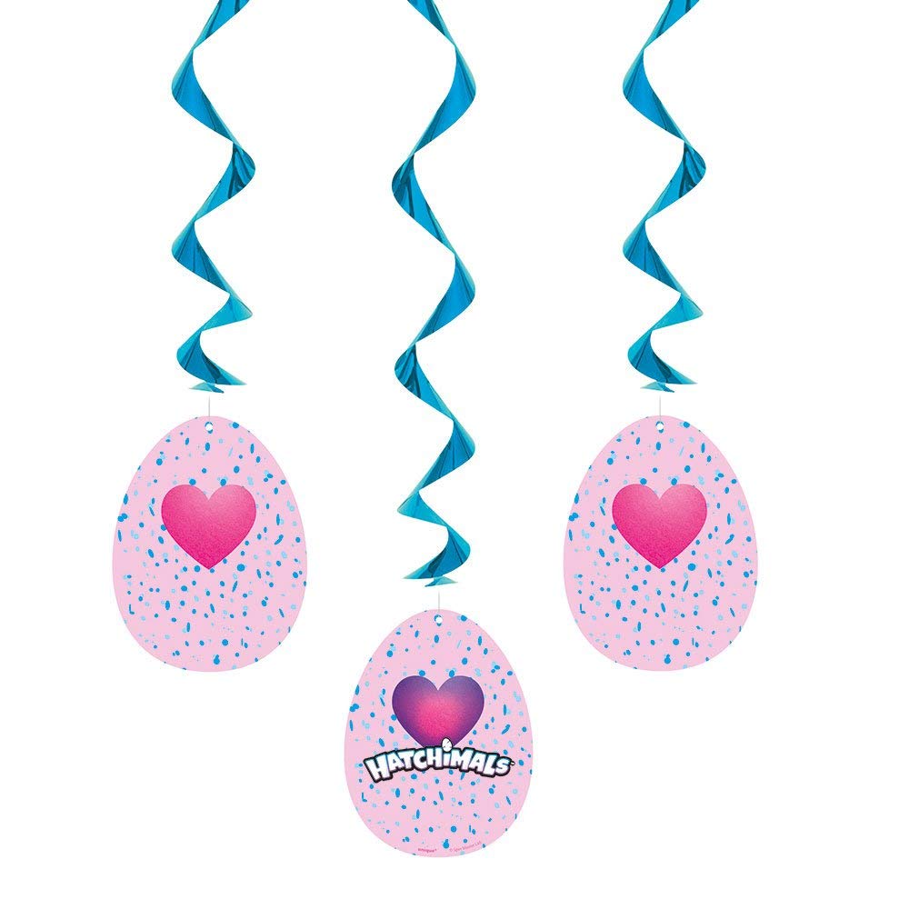 Unique Party 59310 - 26" Hanging Hatchimals Decorations, Pack of 3