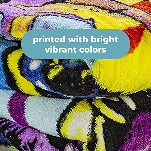 Dawhud Direct Colorful Bulldog Fleece Blanket For Bed 50" X 60" Dean Russo Bulldog Fleece Throw Blanket For Women, Men And Kids Super Soft Plush Dog Blanket Throw Plush Blanket For Dog Lovers #TOP5