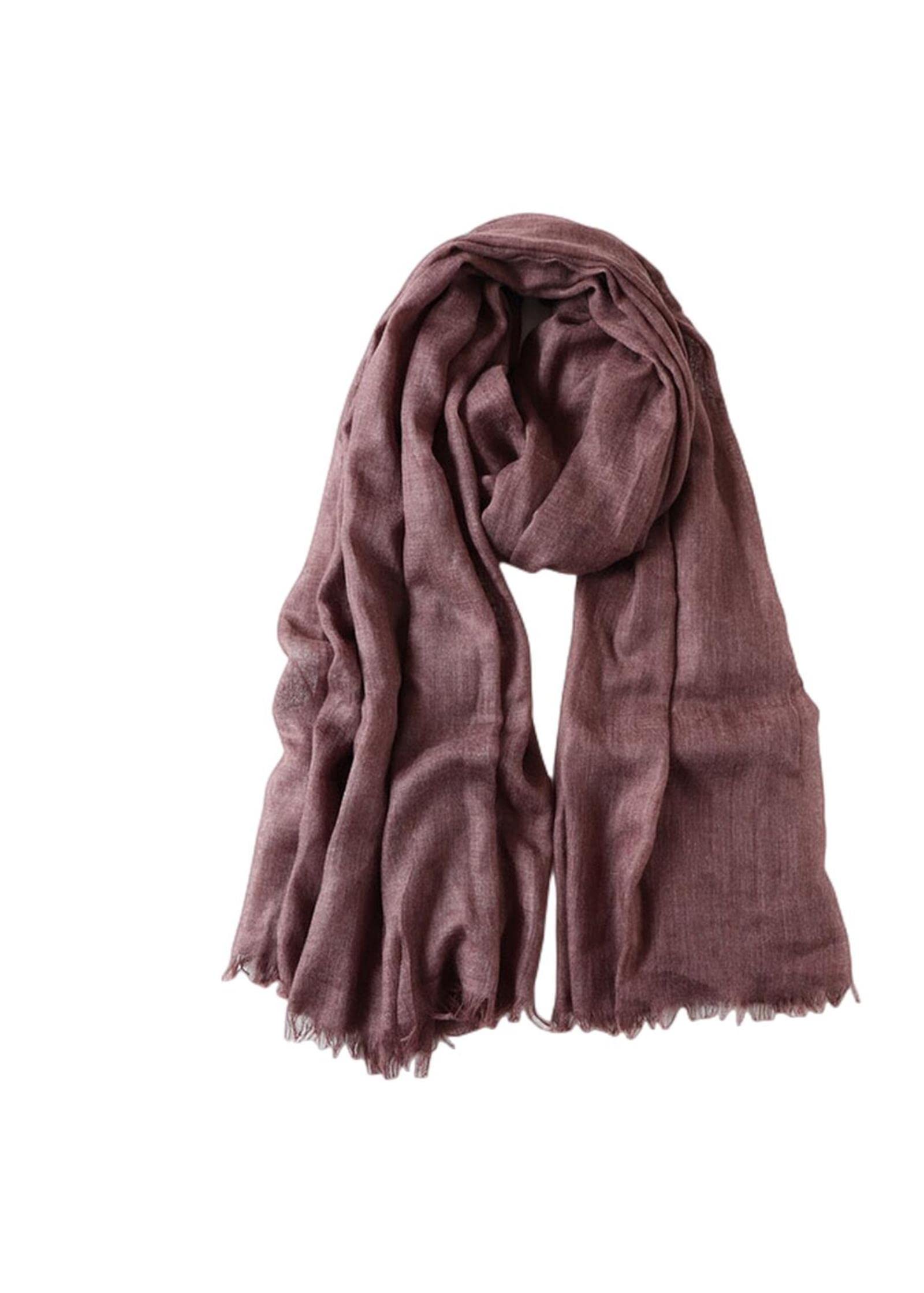 Sciarpa 105 * 190 Cm di qualità Un Pezzo Maxi Donne Musulmane Scialli Sciarpe Sfilacciati Sfilati Indossano Solidi Hijab Pashmina Oversize