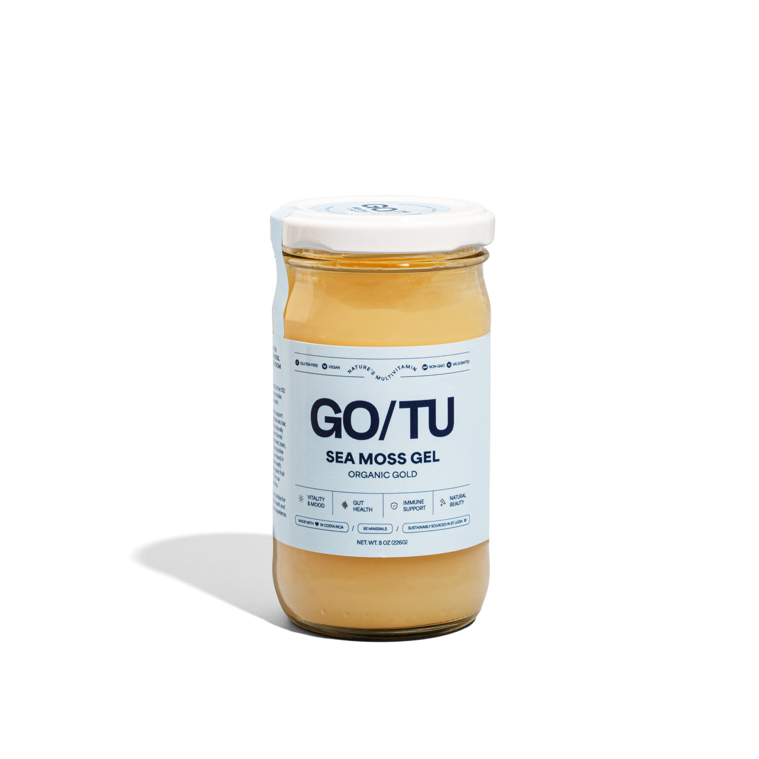 GO/TU Sea Moss Gel – 8oz Gold | Pure, Shelf-Stable Superfood | Nature’s Multivitamin Gold 8 Ounce (Pack of 1)