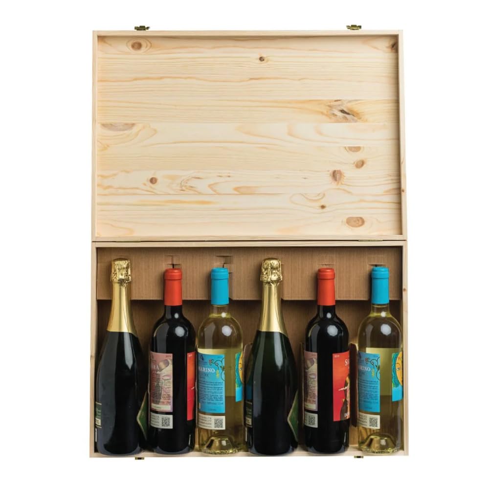 6+6 Bottiglie 750 ml |Misura Interna 51,6X33,7X17,5 |Custodia/Contenitore Vino/Birra|Per Compleanni Matrimoni Eventi ART. TCOF66