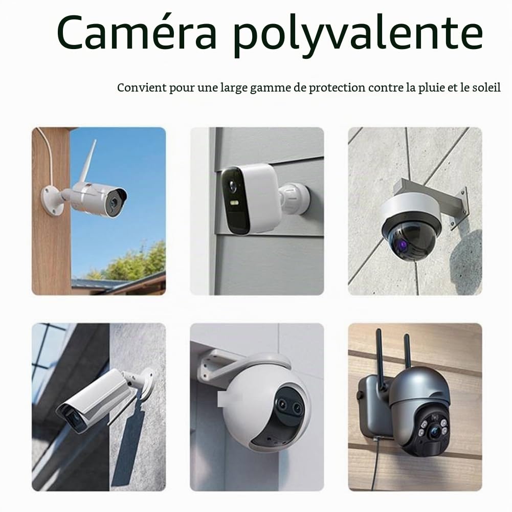 Housse de protection contre la pluie pour caméra de surveillance - 2 pièces