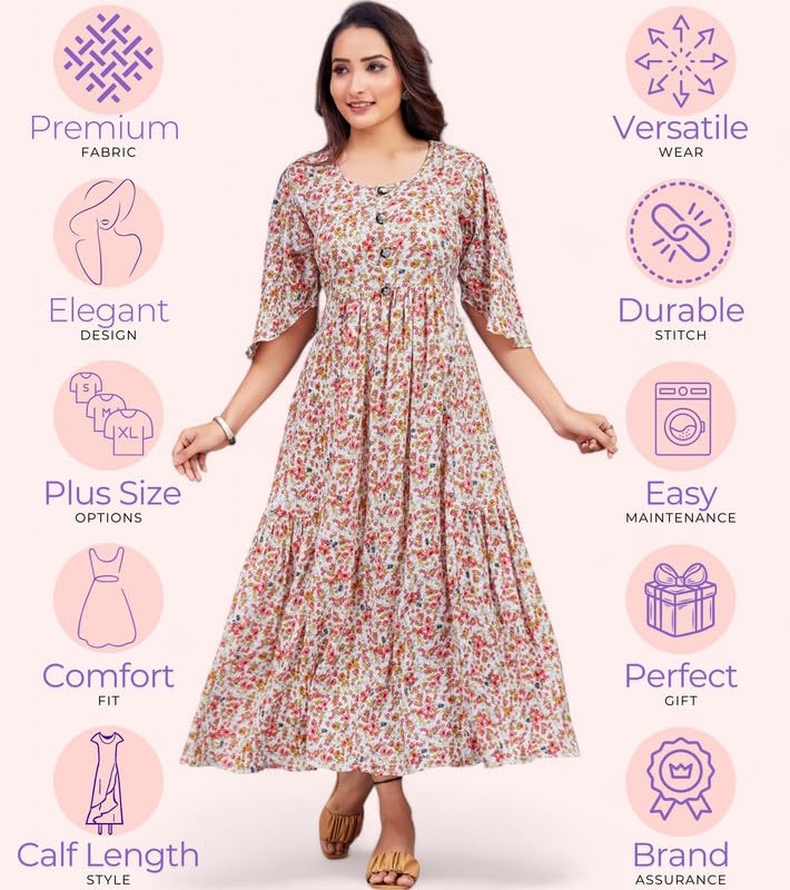 Image of Polyester Floral Regular Women Kurta