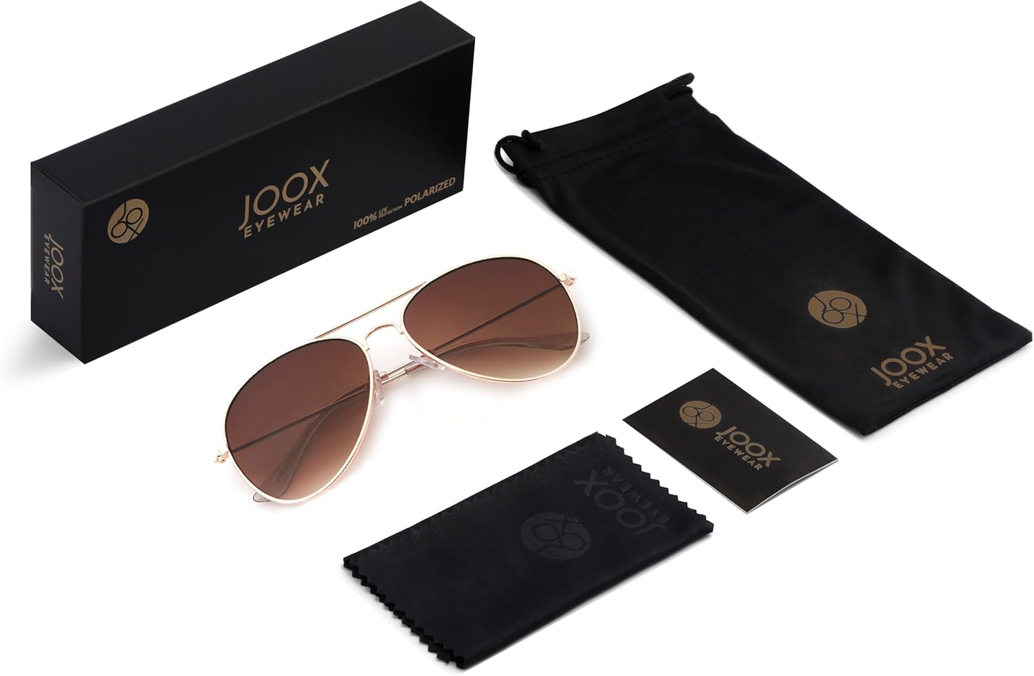 JOOX Polarized Aviator Sunglasses for Women Men, UV400 Protection Lens and Lightweight Metal Pilot Frame - Image 6