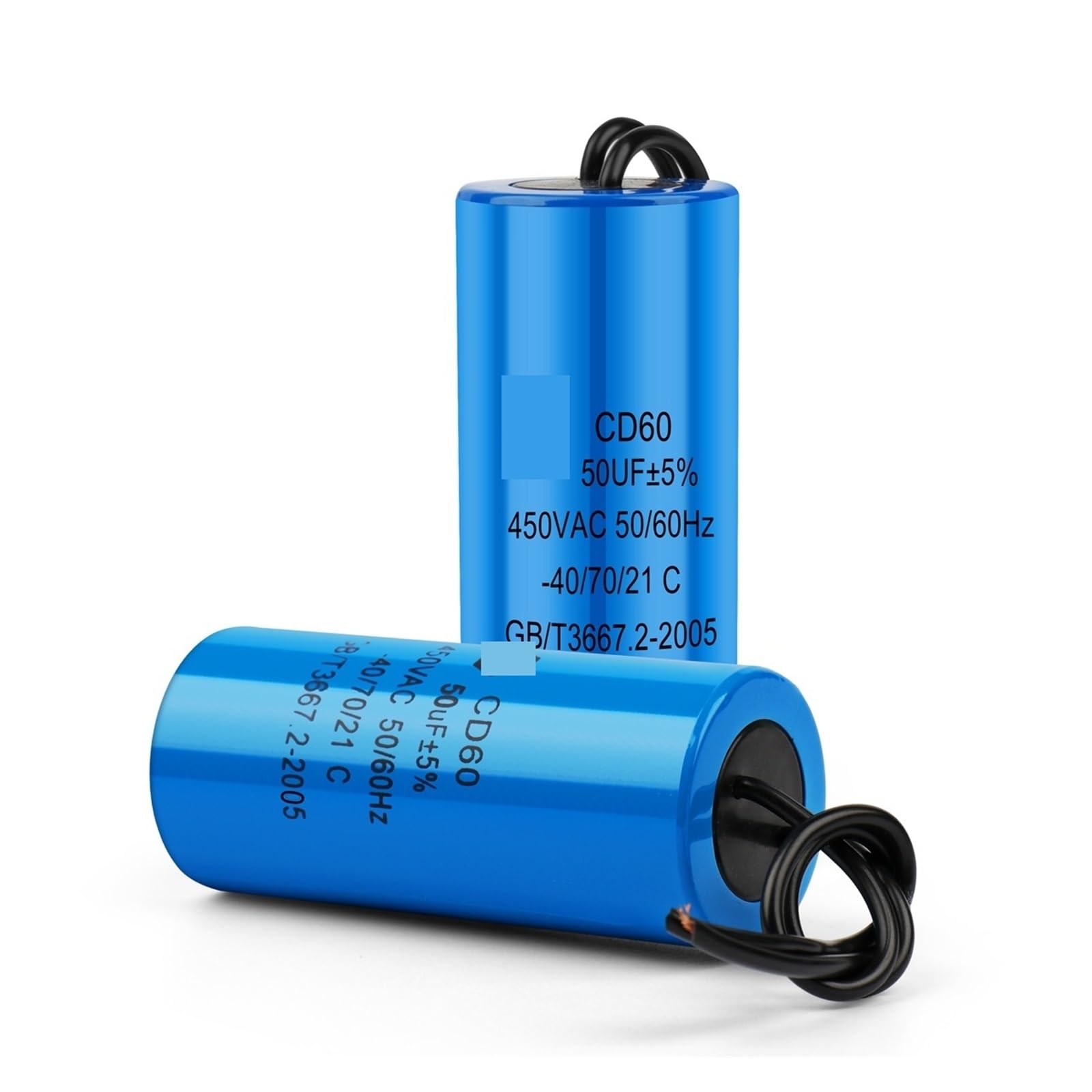 1 pz CD60 condensatore di funzionamento del motore 450 V 50/75/100/150/200/250/300/350/400UF condensatore di avviamento del motore del condizionatore d'aria della pompa 'acqua(250UF Blue)
