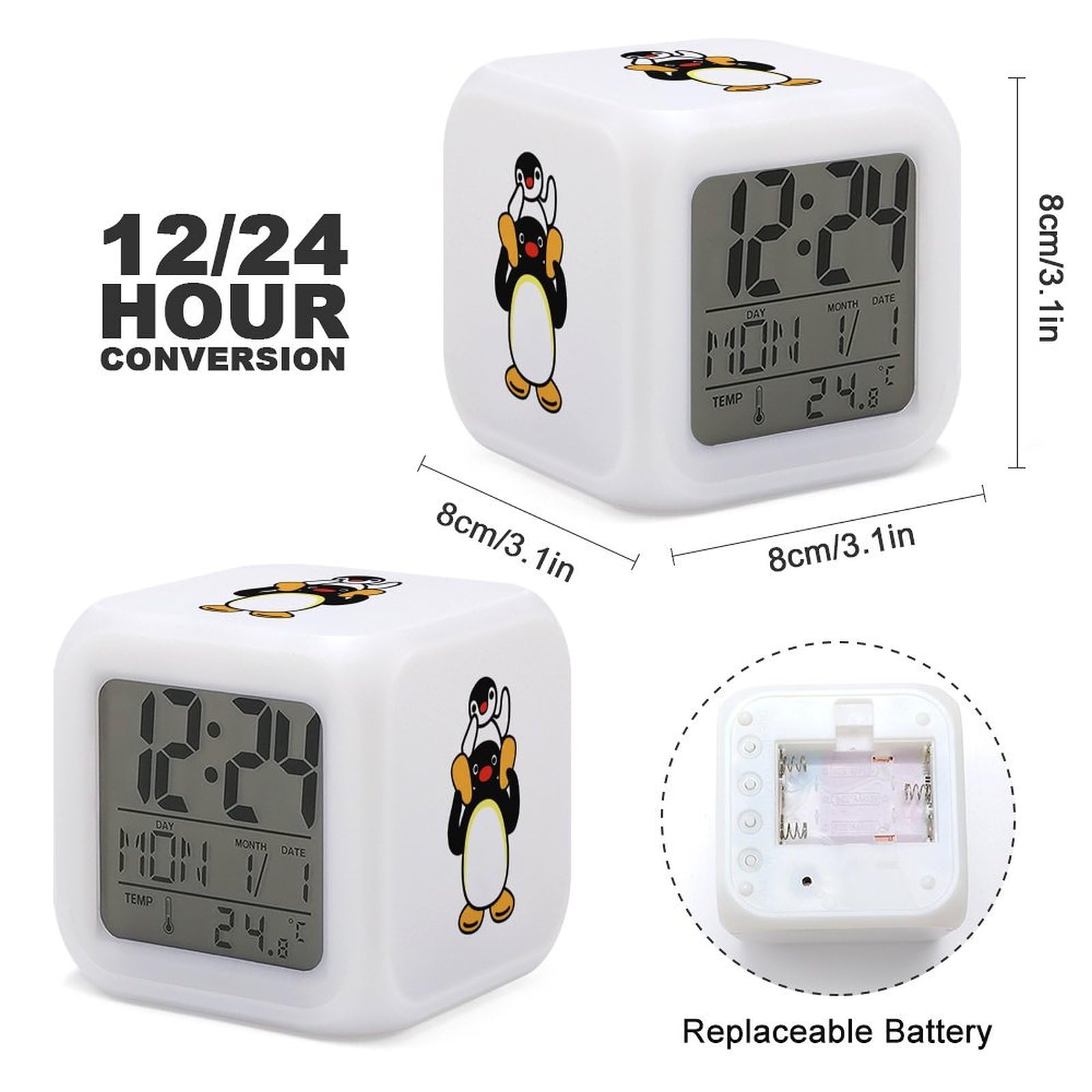 Amazon.co.jp: 目覚まし時計 ピングー キャラクター ペンギン