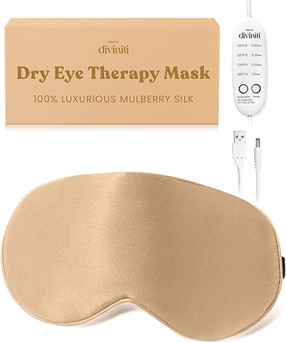 Máscara de ojos calentada para alivio de ojos secos, tratamiento de orzuelo, compresión cálida para ojos, máscara sinusal, parche de calentamiento