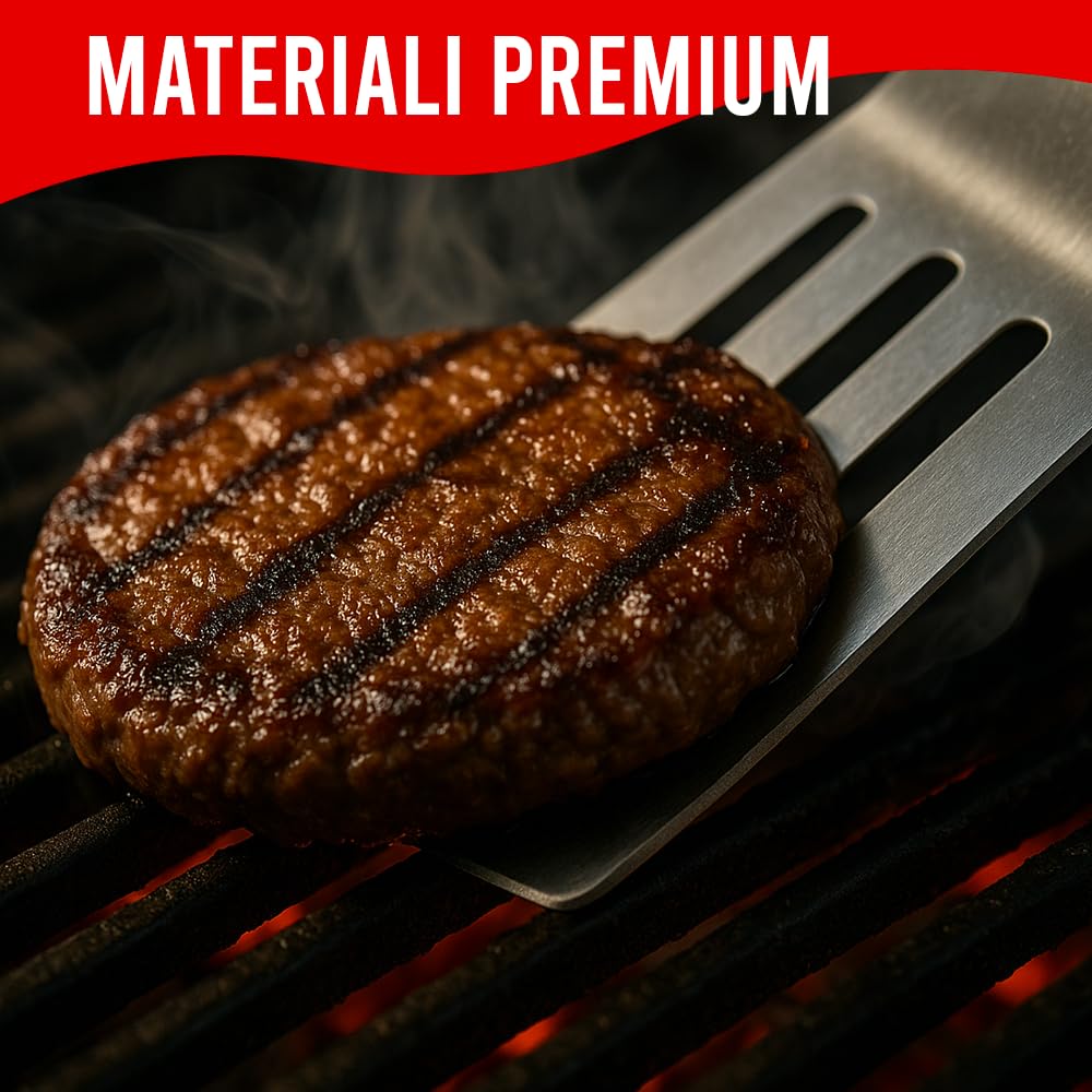 Set 9 Pezzi Utensili Barbecue Professionali in Acciaio Inox | Kit Accessori BBQ Completo, Con Custodia, Per Griglia, Camino, Forno, Grigliate da Giardino