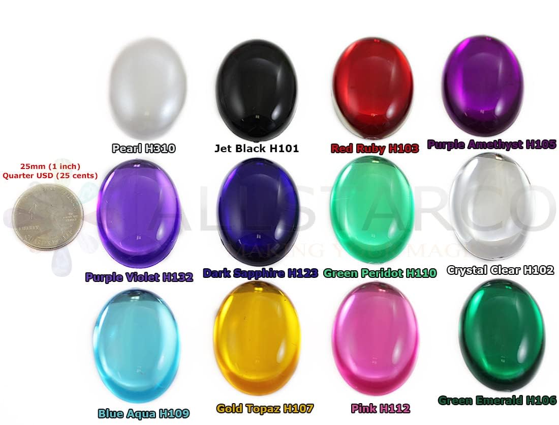 40x30mm Large Flat Back Oval Acrylic Cabochons Rhinestones Plastic Gems Embellishments for Crafts Costumes, Card Invitations - Image 3