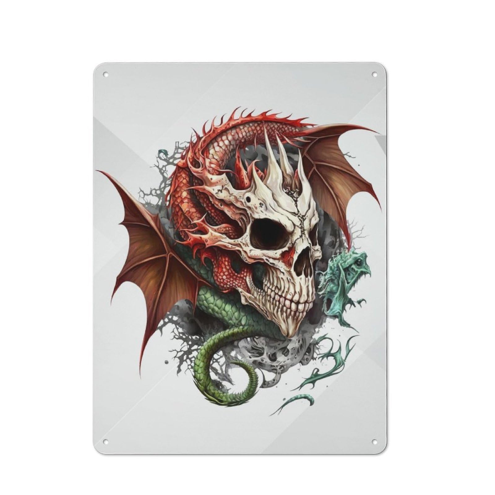 Junmoney Curse Of The Dragon Vintage Tin Sign 40X30cm With For Home Office Or Studio, For Home Office Decor Fans Refreshing A Room In Autumn