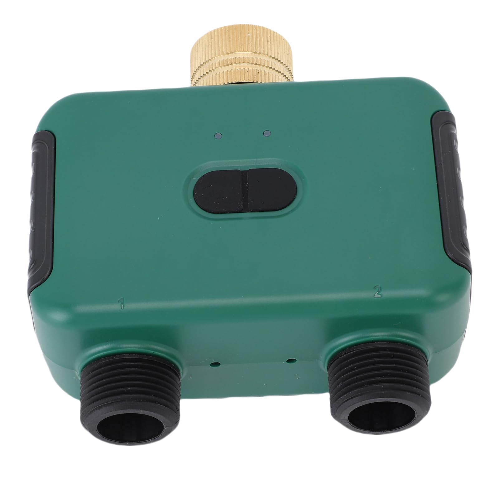 SEAFRONT Intelligente Timer per Irrigazione a Doppia Zona con 2 Uscite, Ingresso in Ottone Impermeabile IP55 per Irrigazione da Giardino con Display LCD e Blocco Bambini