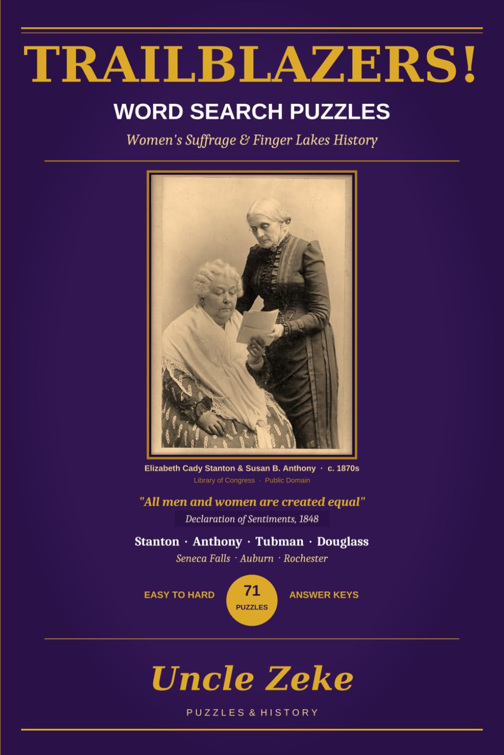 Trailblazers! Word Search Puzzles: Women's Suffrage & Finger Lakes History