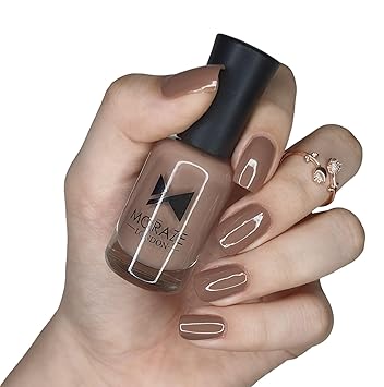 Moraze Nude Nail Polish for Women | Quick Dry Long Lasting Nail Paint | Glossy Finish Chip Resistant Nail Enamel | Smooth Application Non Toxic Formula | Almond Shade 8 ml|Cocoa Nude