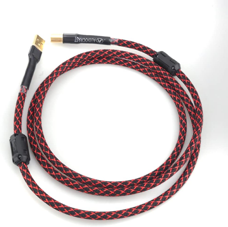 Audiocrast Highend HiFi USB Cable Type A to B Cables 1.5m for Audio,DAC