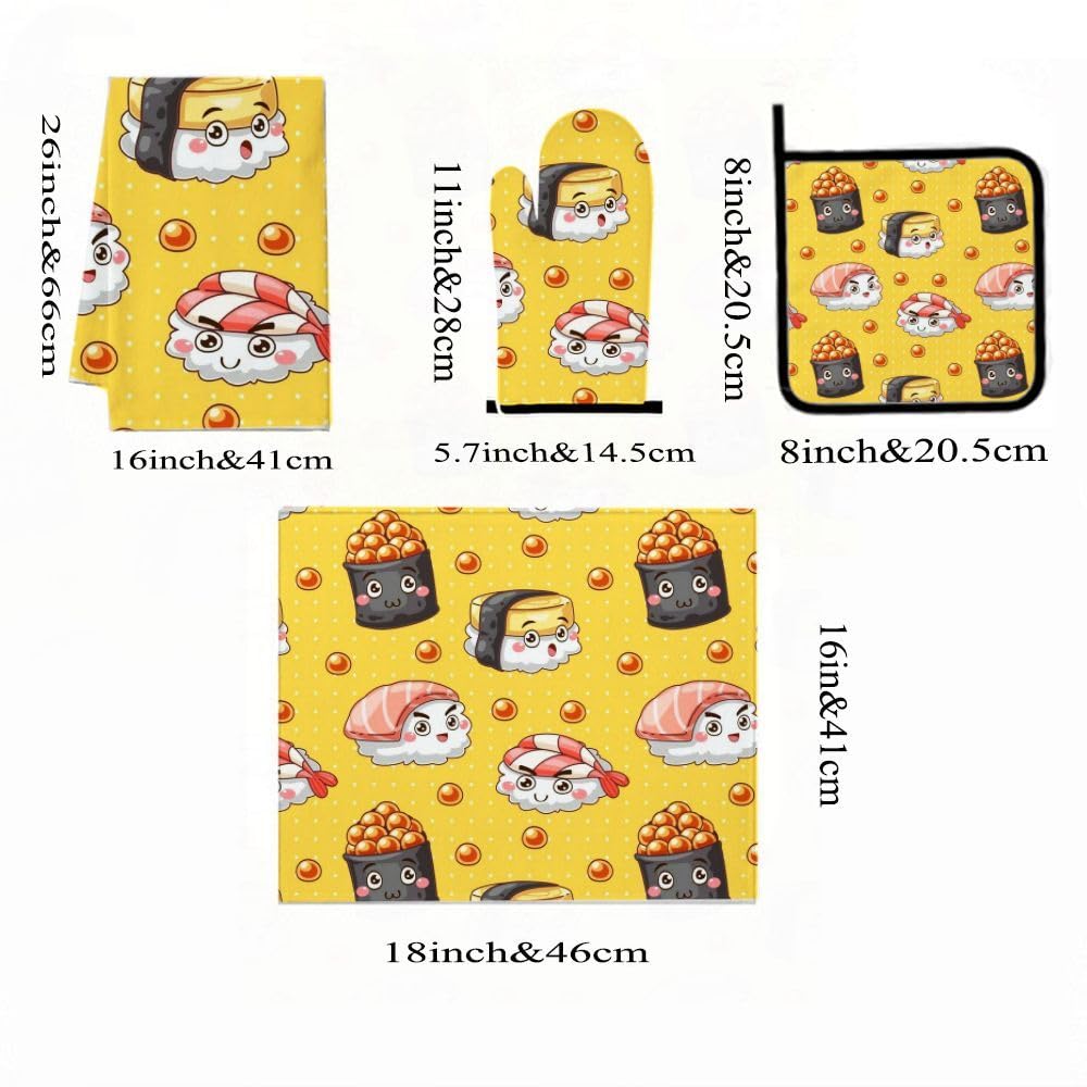 9PCS Carino Sushi 2 Cucina Decor e Accessori Set