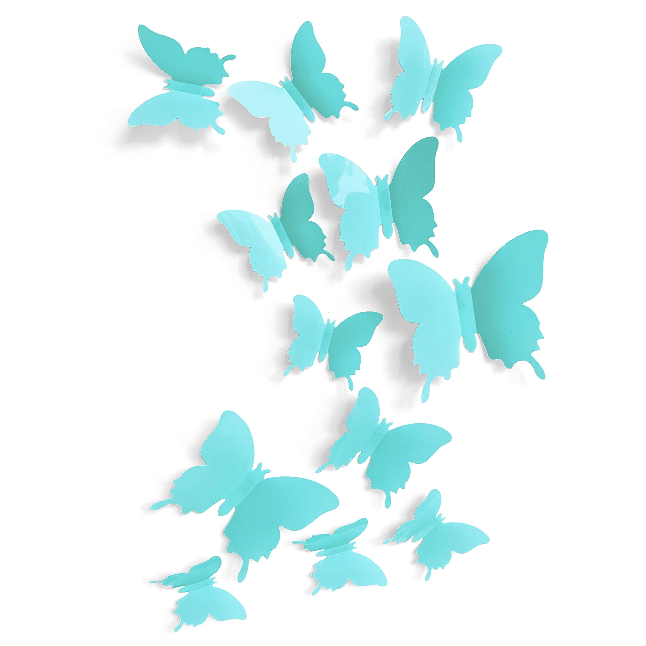 Cute Butterfly Wall Decor 24 pcs, Girls Room Wall Decals