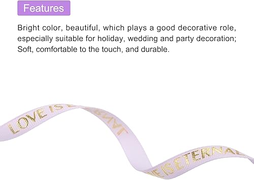 Miniatura 10 de MECCANIXITY Cinta de satén de 38 de pulgada delgada de 50 yardas de San Valentín, cintas de grogrén personalizadas, color blanco para envolver