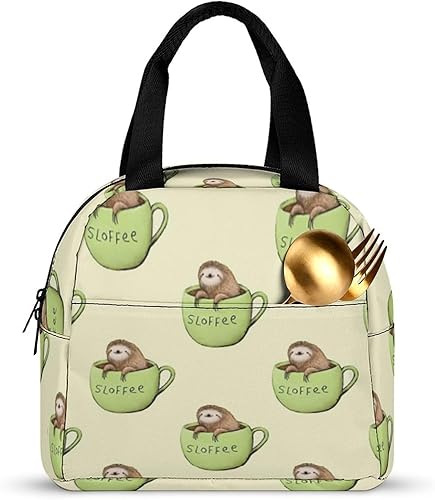 Miniatura 3 de Sloth Coffee Cup Lunch Box for Women Men Insulated Lunch Bag Reusable Lunch Tote Bag Lunch Container