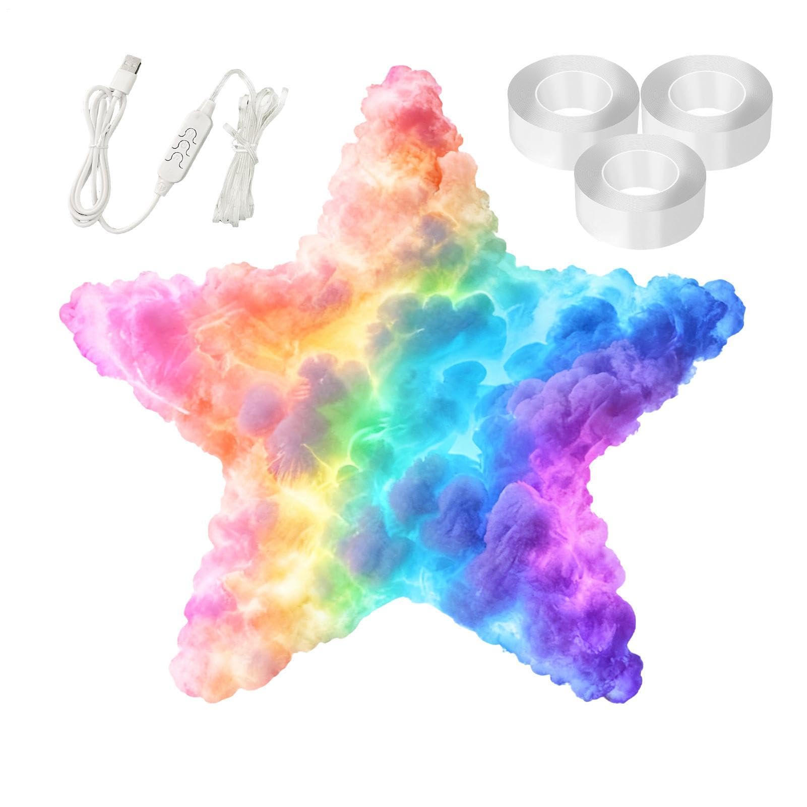 LED Clouds for Ceiling | 3D USB Thundercloud Lamp Set,Multicolor Dynamic Light - for Home Bedroom Living Room Office Party Festival Photography Celebration Ceiling