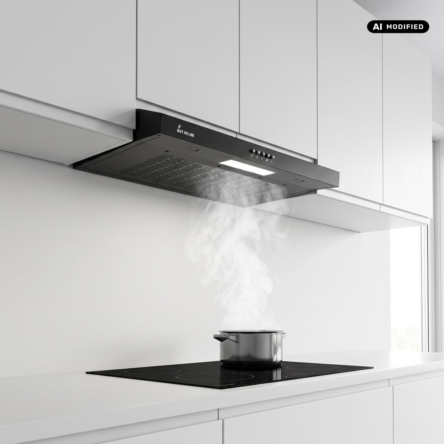KKT KOLBE Cappa aspirante da incasso UBH200S, 60 cm, colore nero