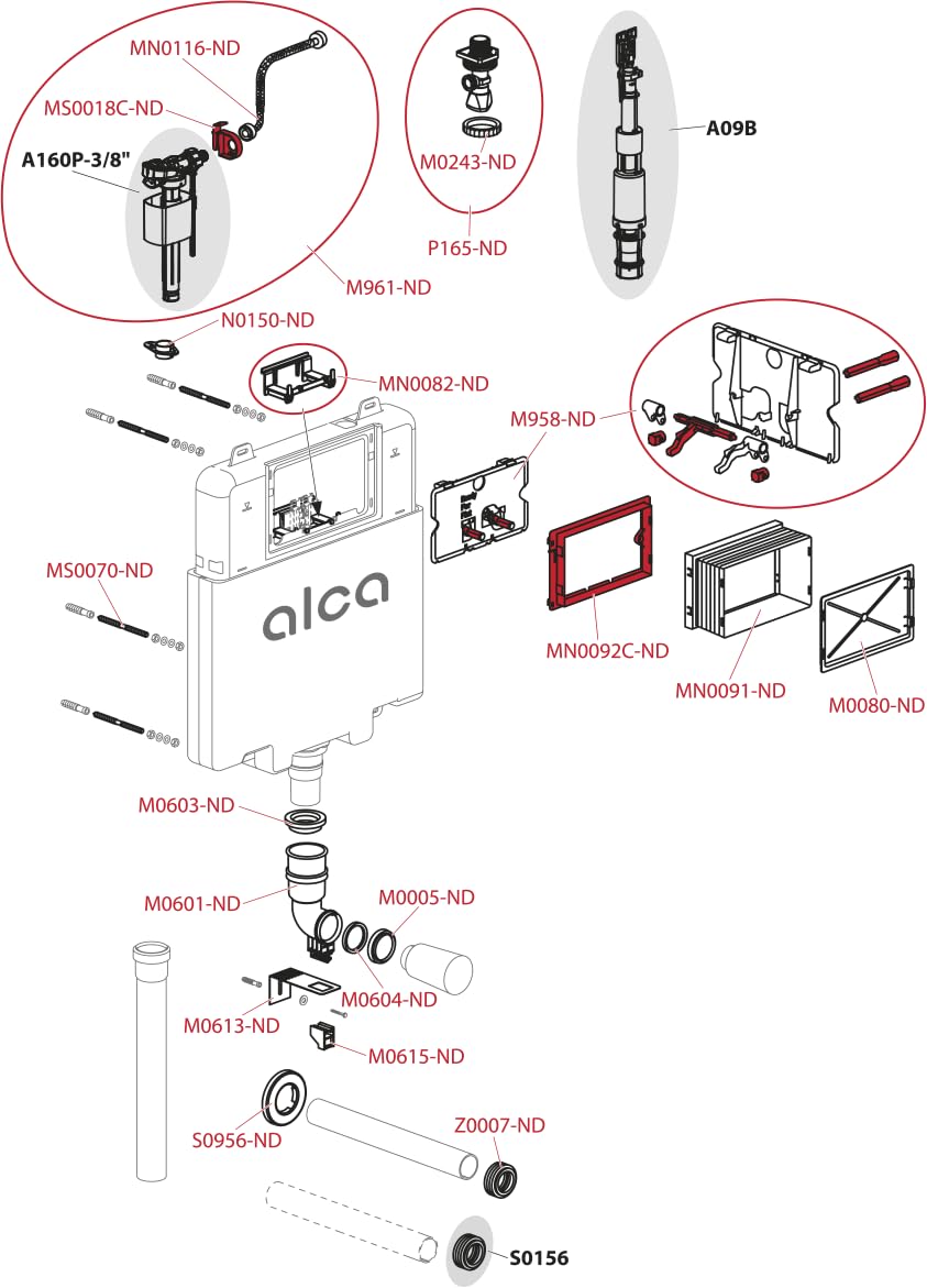AM1112 Basicmodul Slim WC spłuczka do zabudowy