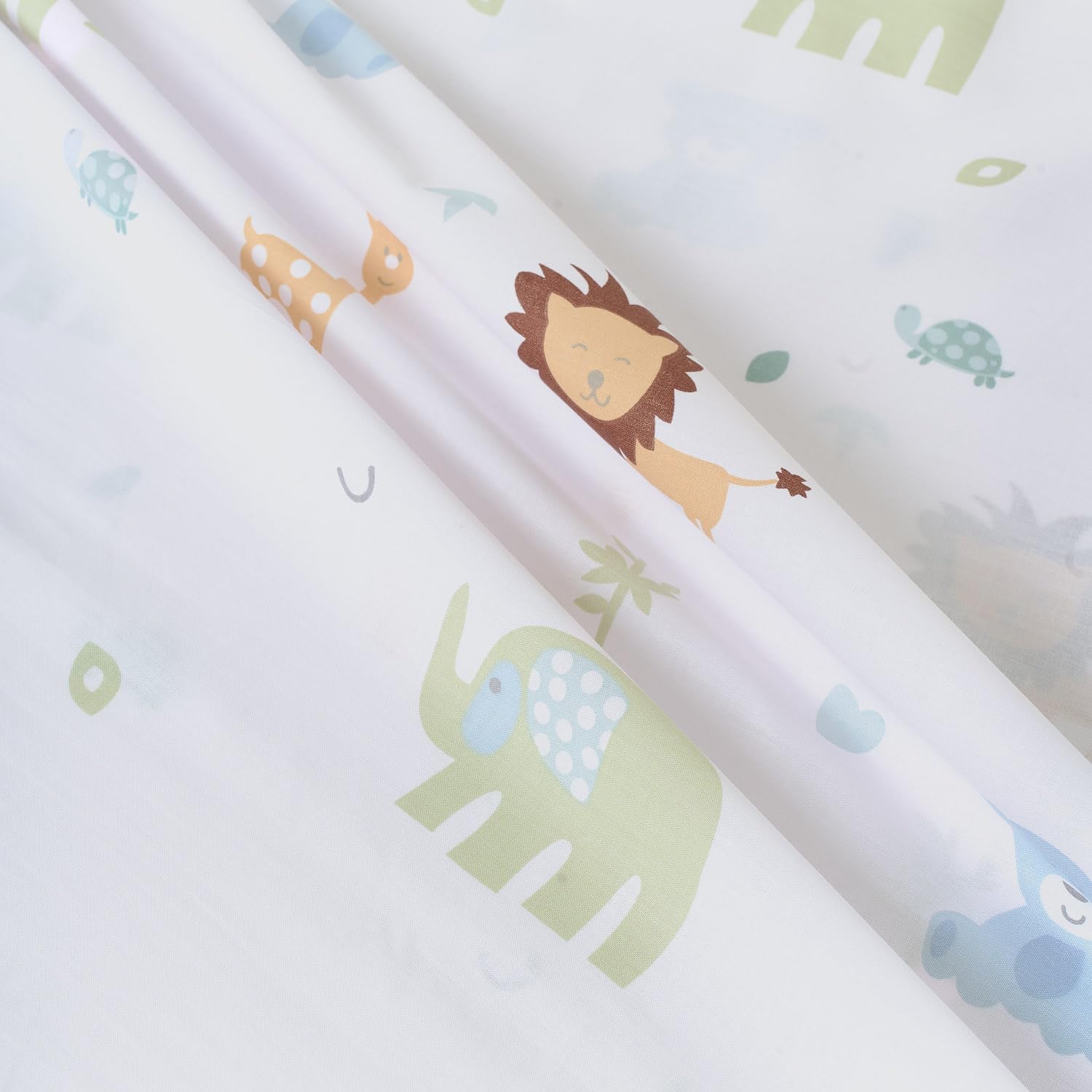 TRAMAS+ Set di Lenzuola per Culla e Miniculla, Lenzuola 100% Cotone Super Morbido per Bebè, Tessili per Cameretta 3 Pezzi con Disegni Allegri - Culla - 60x120 cm, Animales