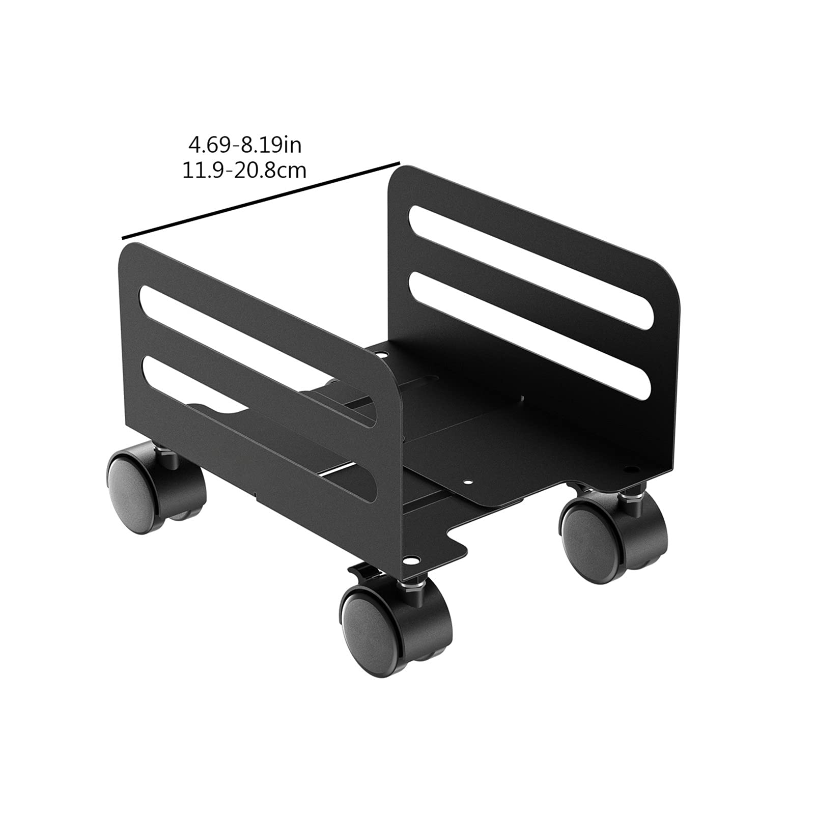 Liudan Supporto per CPU Supporto per PC, Torre PC e Carrello del Supporto della CPU, Supporto per PC Regolabile e Mobile con Ruote, Larghezza Regolabile da 5 a 8 Pollici Supporto per PC