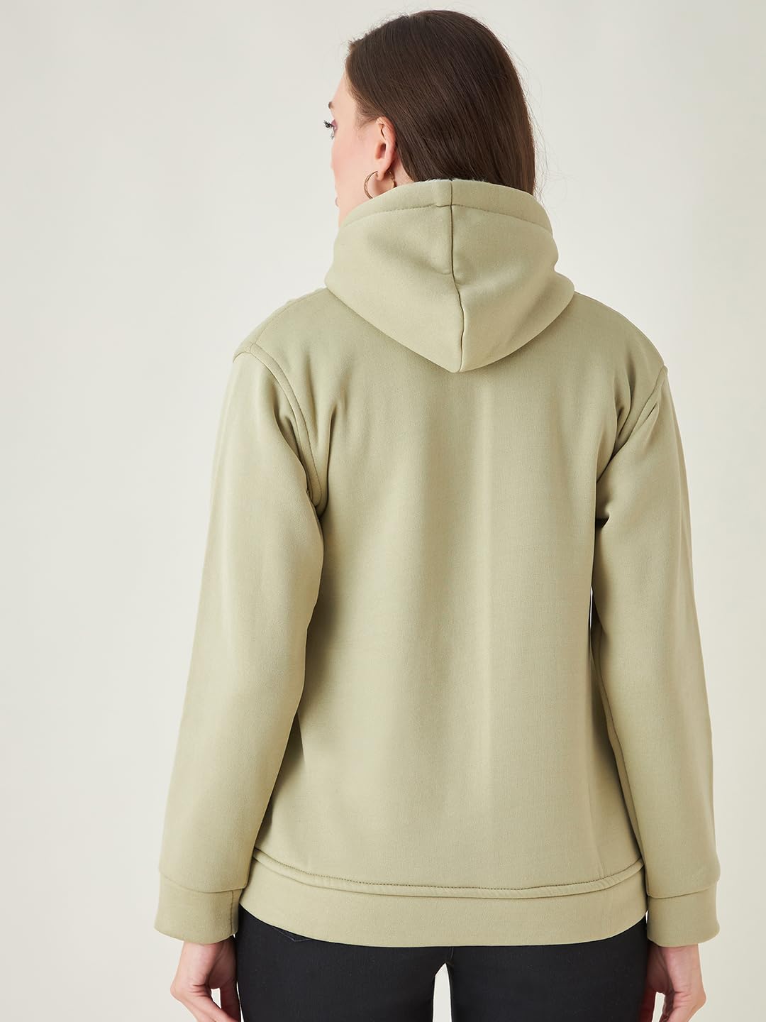 Pivl Women Solid Hooded Jacket For Winter - Image 5 thumbnail