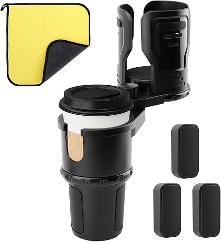 Miniatura 9 de Expansor de portavasos 2 en 1 para automóvil, multifuncional expandible con soporte de vaso giratorio de 360, extensor adaptador para automóvil con