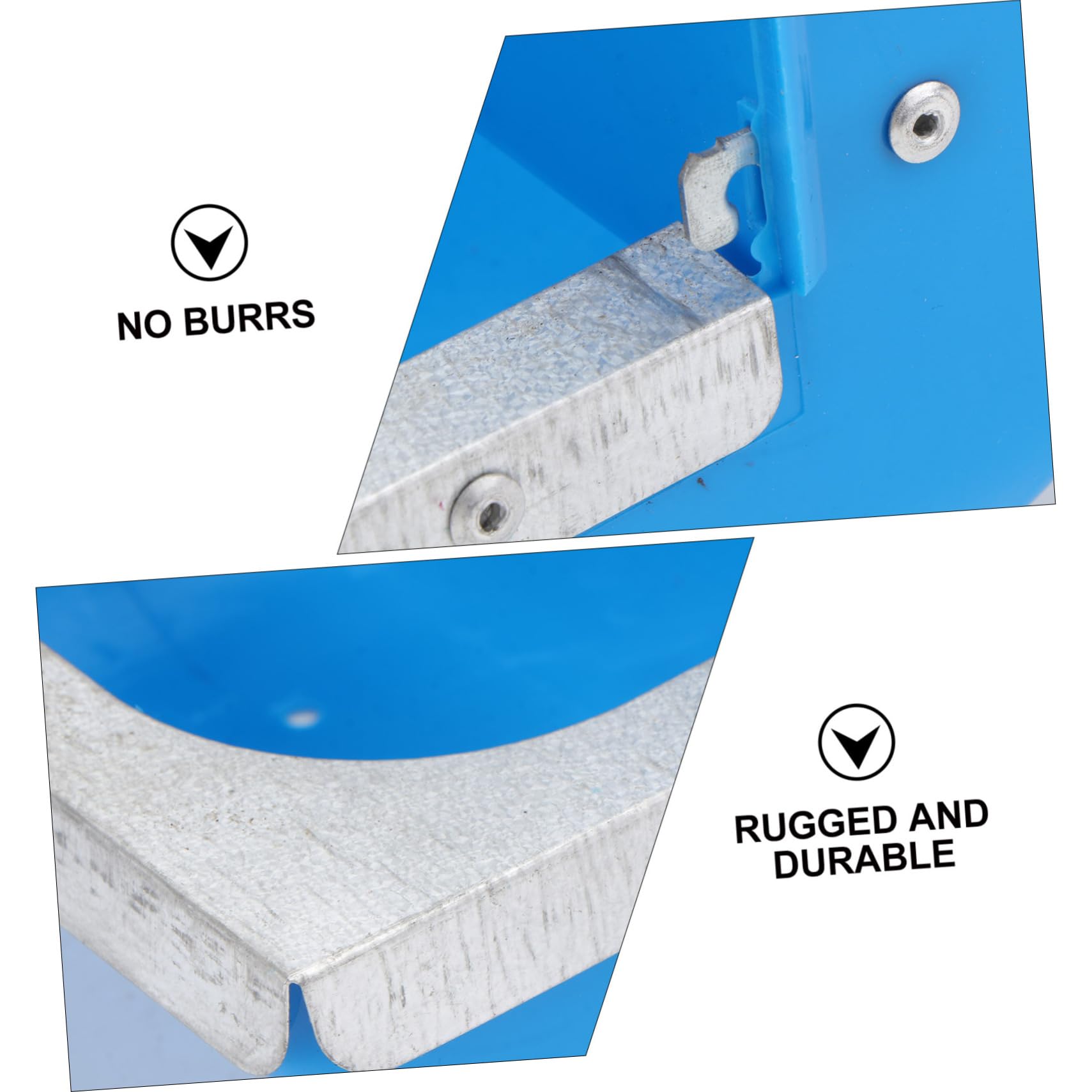 COLLBATH 2sets Futternapf Hühnerfutterspender Geflügeleimer Einfach Zu Bedienendes Hochleistungsmetall Für Den Heimbauernhof 3pcs * 2