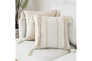 Younar Decorative Couch Pillow Covers with Tassels