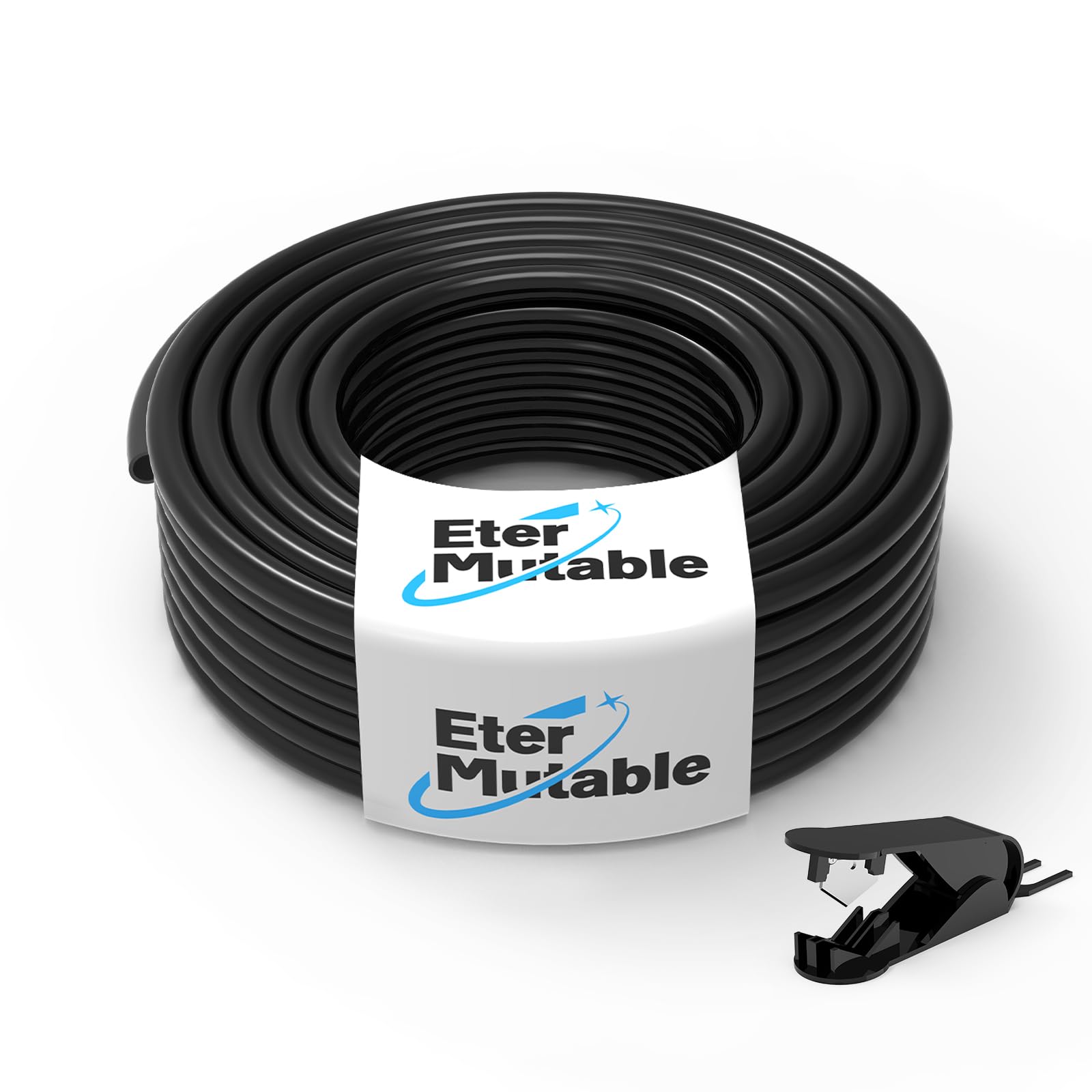 EterMutable 1/4 Inch OD Black Nylon Pneumatic Air Hose Tubing 65.6 Feet/20Meter PA Air Brake Line Tubing Compressed Accessories