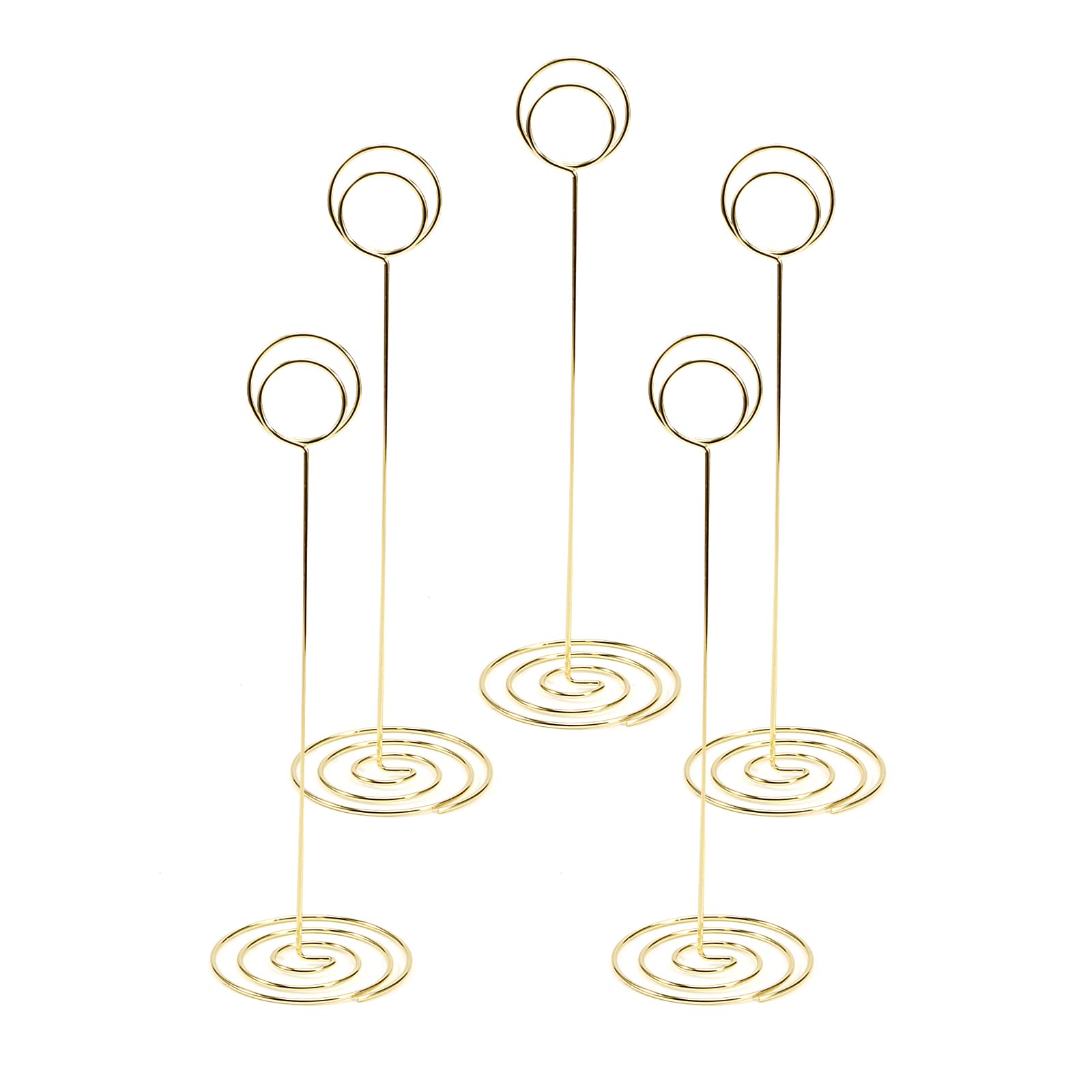 JAPCHET 15 segnaposto dorati da tavolo, altezza 220 mm, segnaposto per matrimoni, feste, ristoranti, stile doppio anello