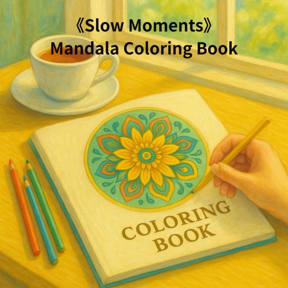 《Slow Moments》Mandala Coloring Book