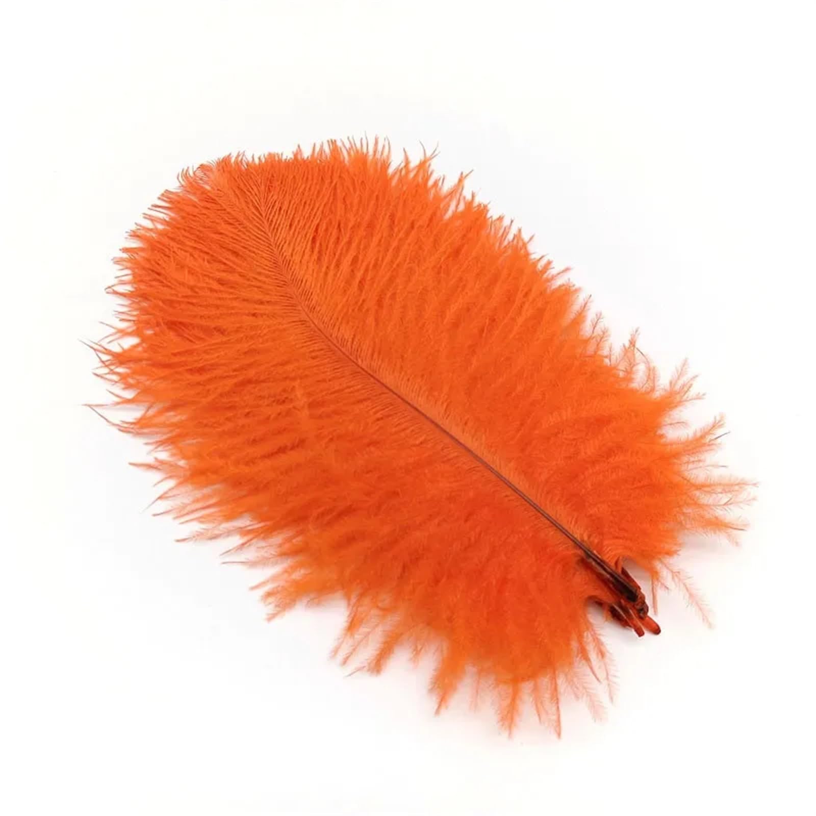 Ostrich Feathers 10Pcs Ostrich Feathers For Jewelry Making Plume Diy Dream Catcher Decorations Vase Needlework Craft Supplies Wedding Accessories(Orange feathers)