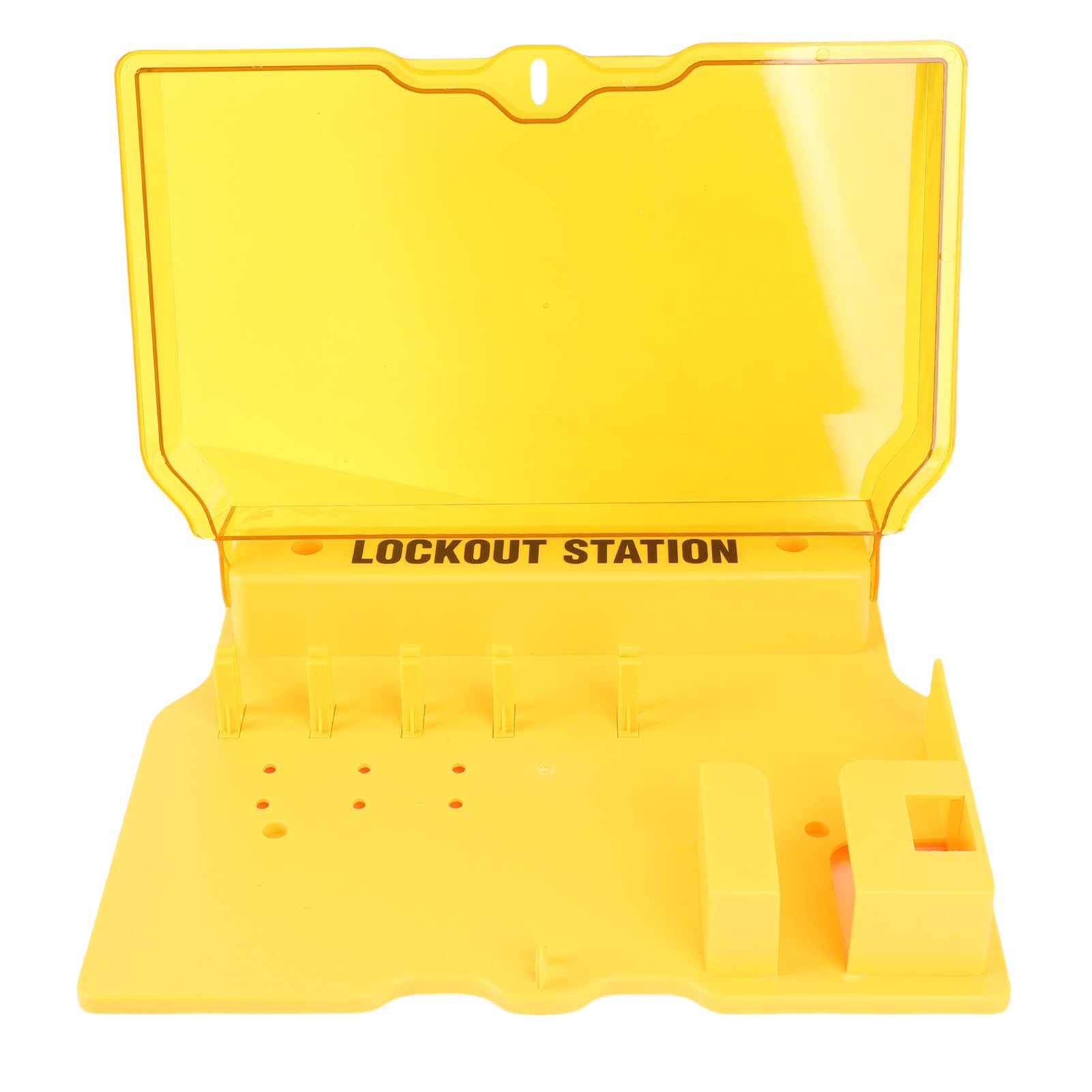 Lockout Tagout Station, Lockout Tag Out Kit Board mit 2 Haspen und 10, transparente Abdeckung Wandmontage Lockout Sicherheitsversorgung