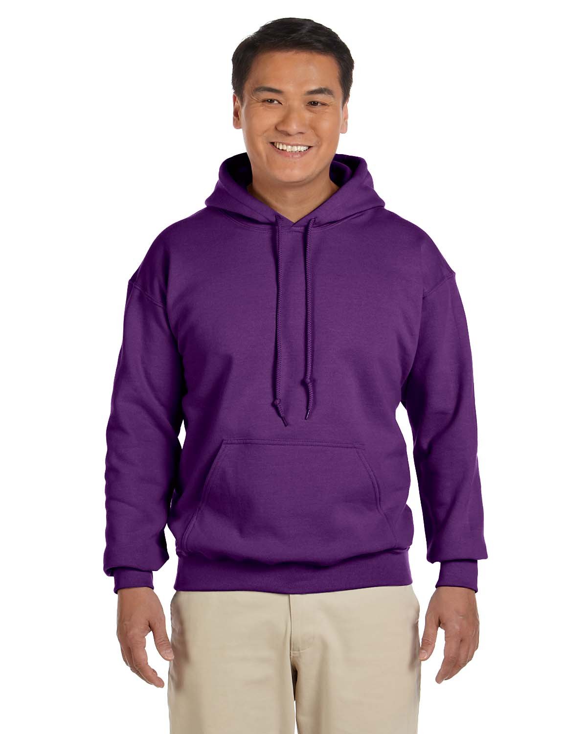 GILDAN Men's Heavy Blend Hooded Sweatshirt Purple XXL