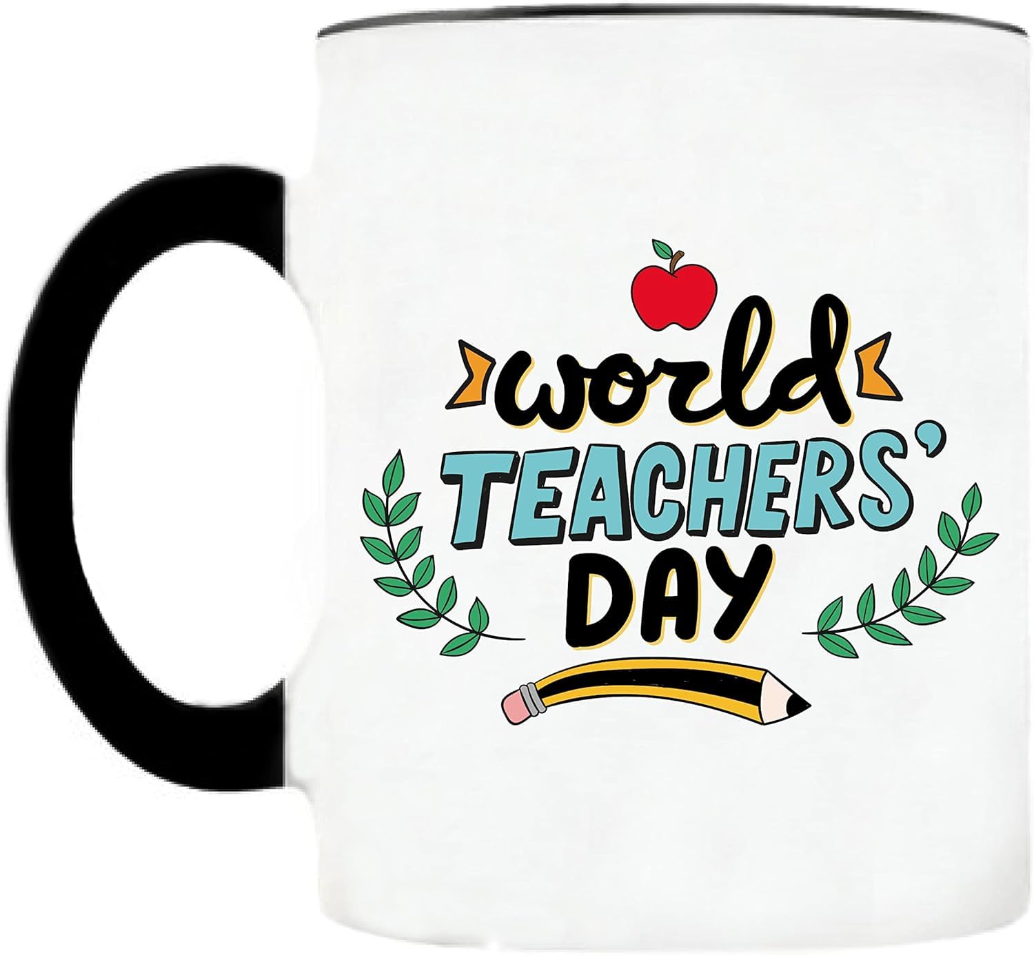 Printed design Teacher Appreciation Coffee Mug, with Blue Outline, Gift for Teachers, Teachers Day Gift #006