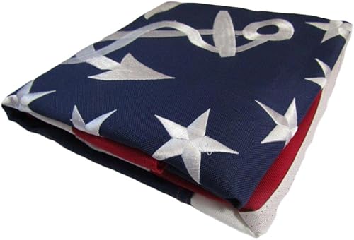 Miniatura 3 de AES Cartel de algodón sintético náutico bordado de 3 x 5 pulgadas, clips de 3 x 5 pies, resistentes a la decoloración, doble costura, ojales para