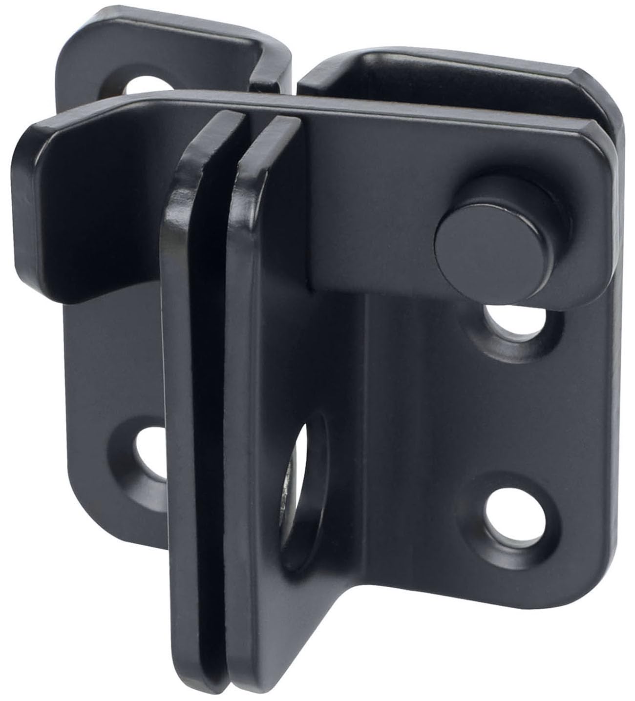 Litensh Shed Lock Gate Lock Gate Latch Padlock Hasp Stainless Steel Flip Door Bolt Latch Lock for Wooden Gates Garden Cupboard Pet Cage Right Open Black