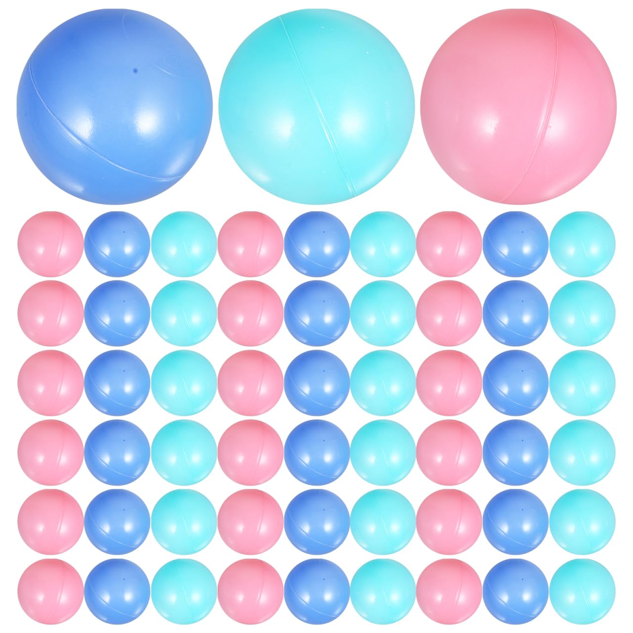 MAGICLULU 100Pcs Colorful Pool Balls for Kids 2.2 Inch Ocean Ball Pit Balls for Indoor Outdoor Play Safe Plastic Ball Pit Accessories for Baby Tent and Party