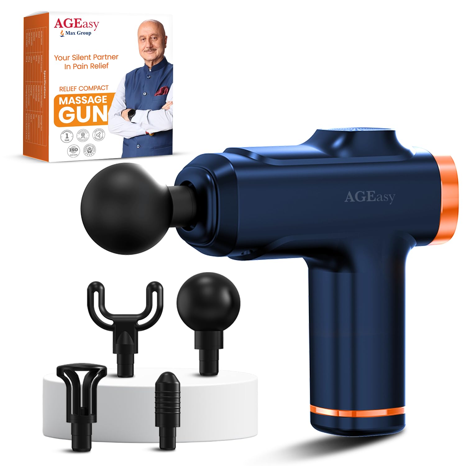 Antara AGEasy (Max Group) Relief Compact Massage Gun | 8 Speed Levels,